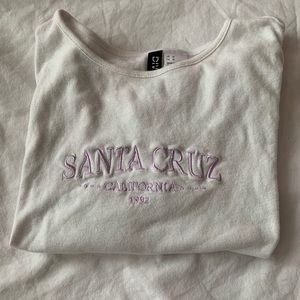 santa cruz white crop top